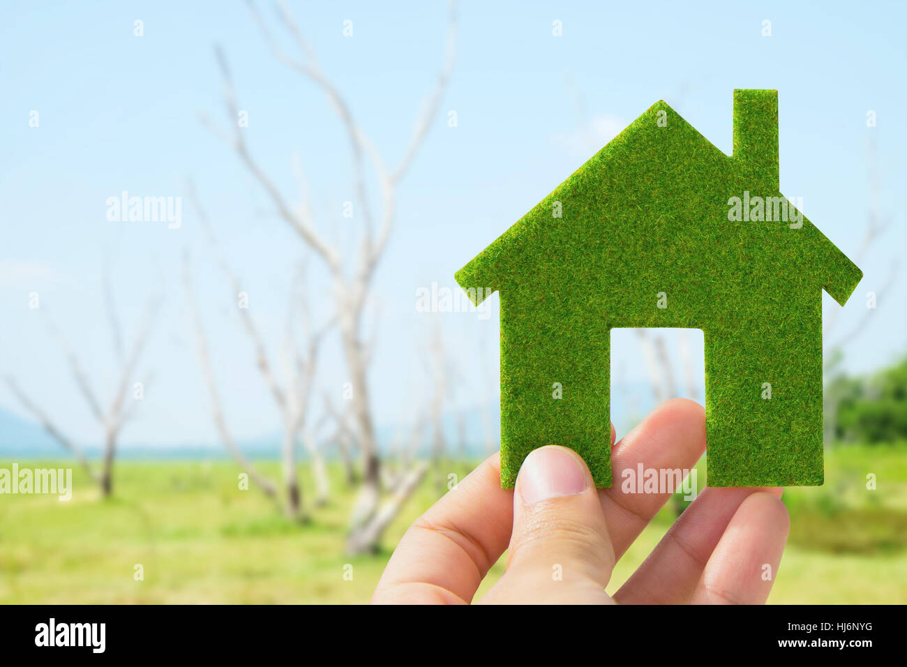 Hand holding eco house hi-res stock photography and images - Alamy