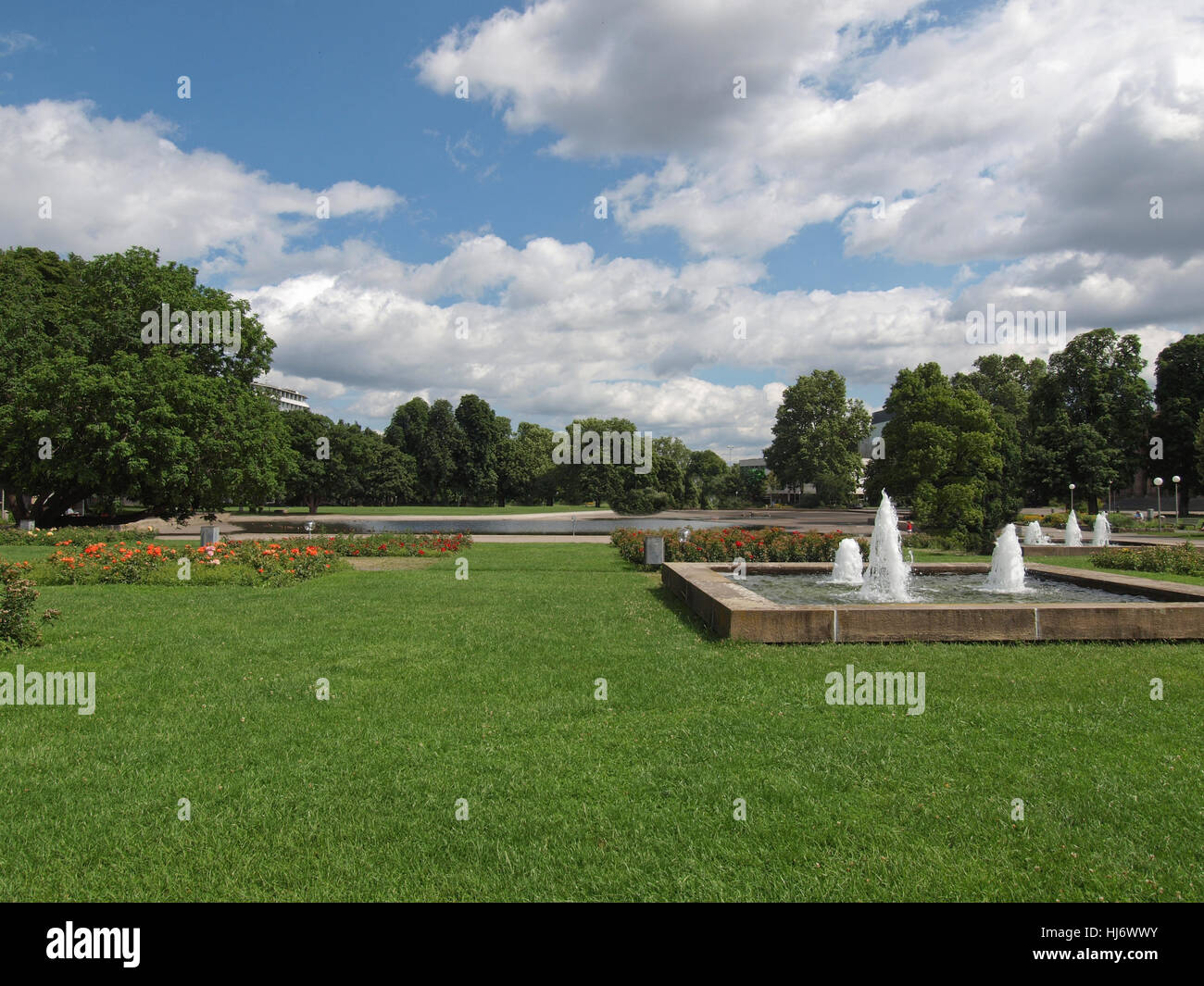 park, germany, german federal republic, stuttgart, gardens, tree, trees, park, Stock Photo
