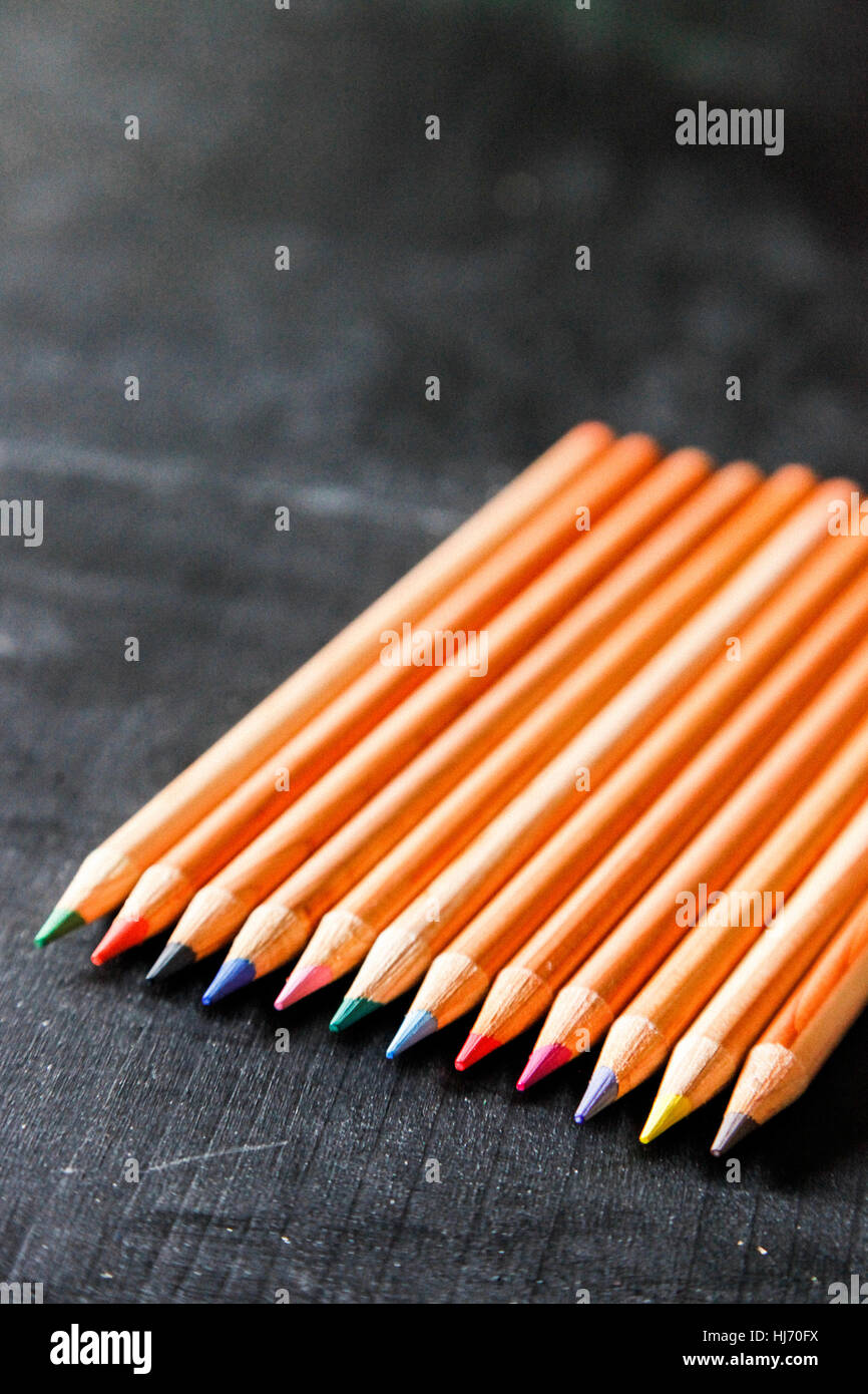 Colored pencils Stock Photo