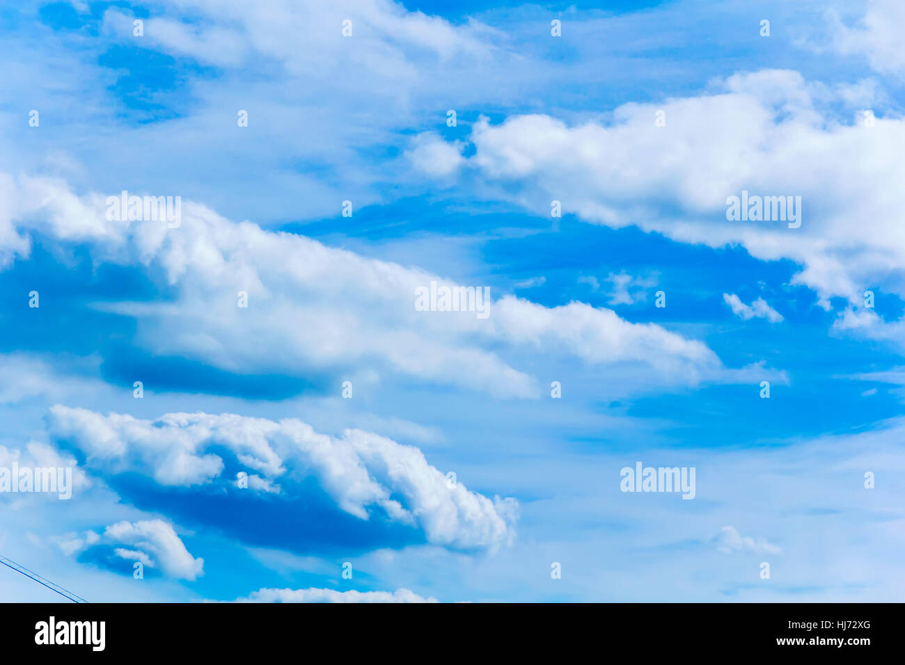 Photo of summer blue sky with white clouds Stock Photo - Alamy