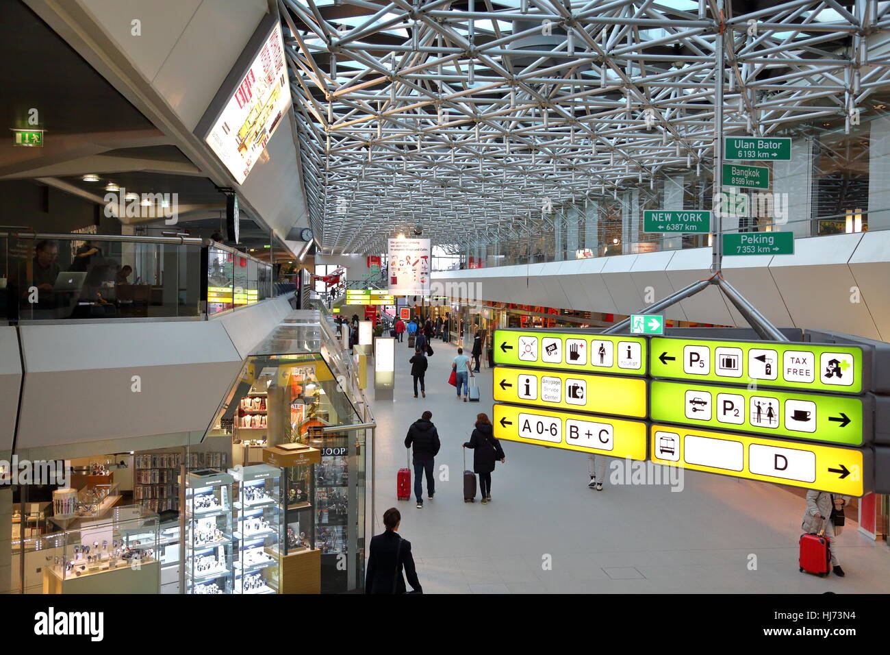 Departure hall at Berlin-Tegel International Airport, Germany Stock Photo