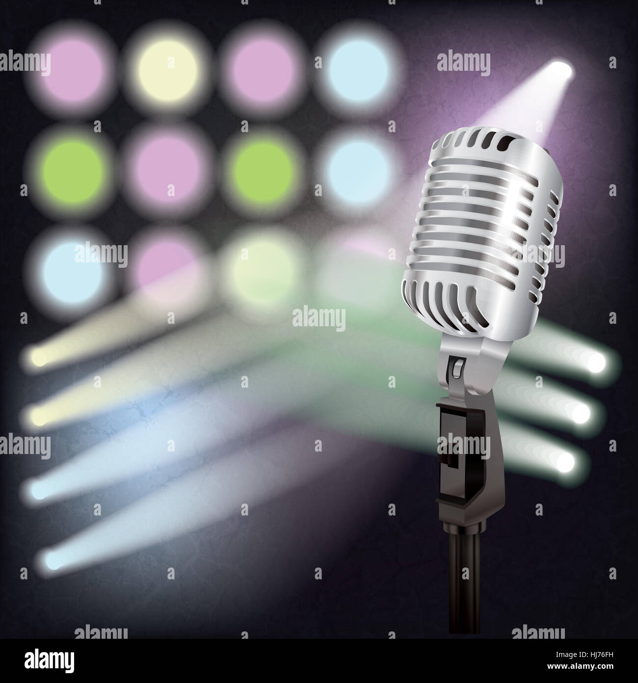 music, fog, illuminated, jazz, microphone, backdrop, background, spotlight  Stock Photo - Alamy