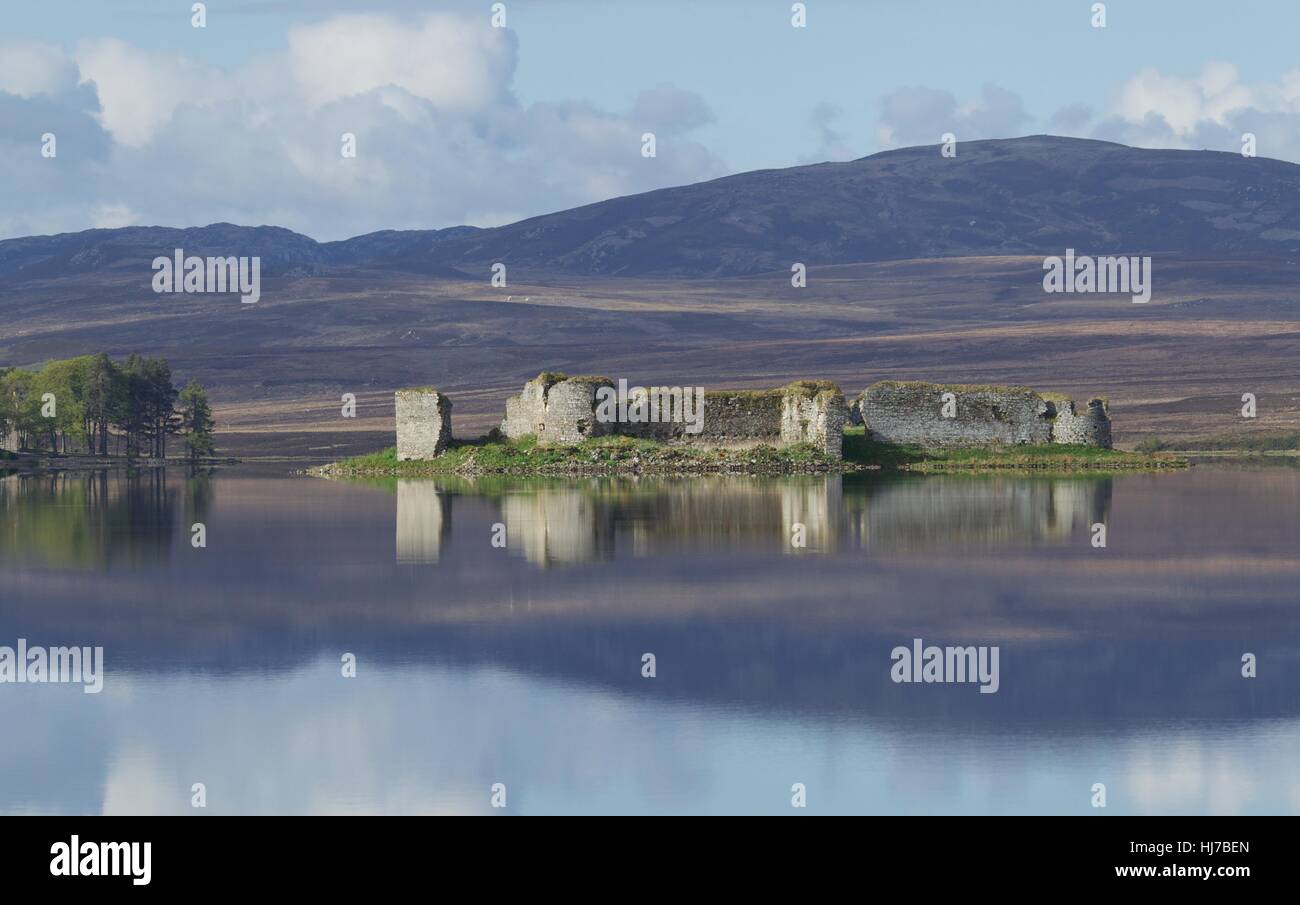 Lochindorb Castle in Highland Scotland Stock Photo