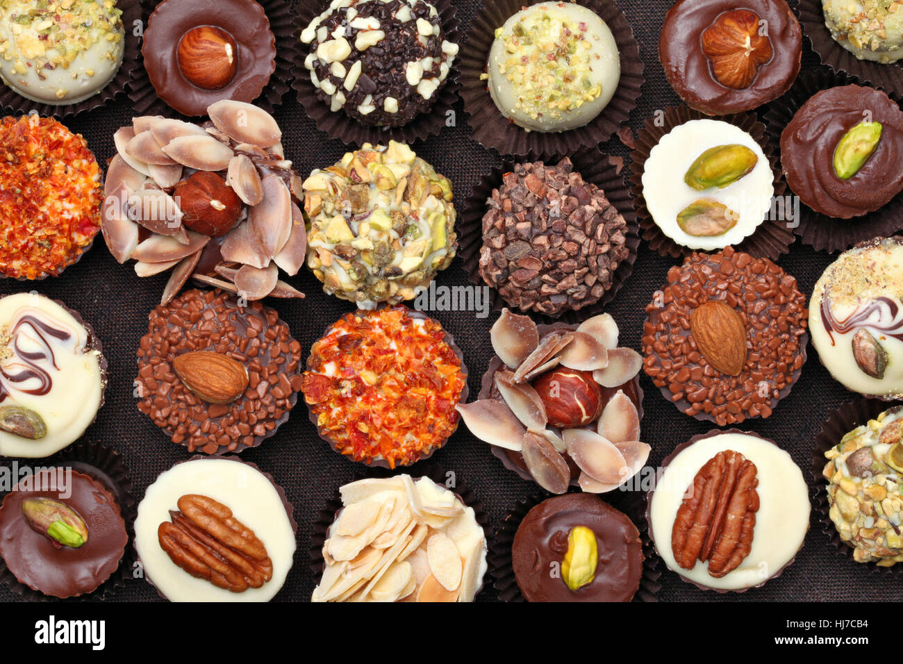 Background image of delicious handmade chocolate texture Stock Photo