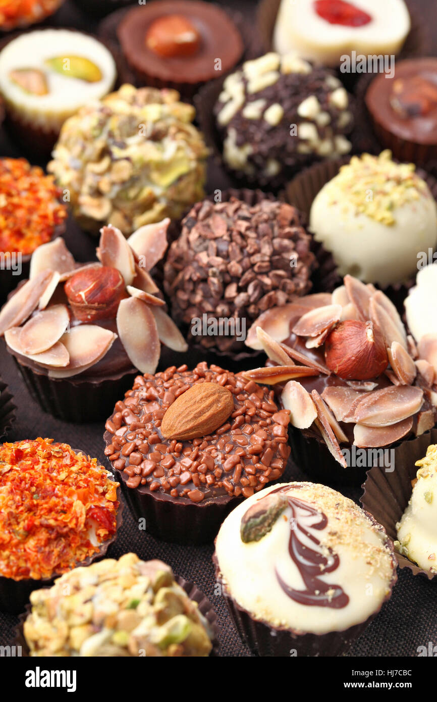 Background image of delicious handmade chocolate texture. Stock Photo