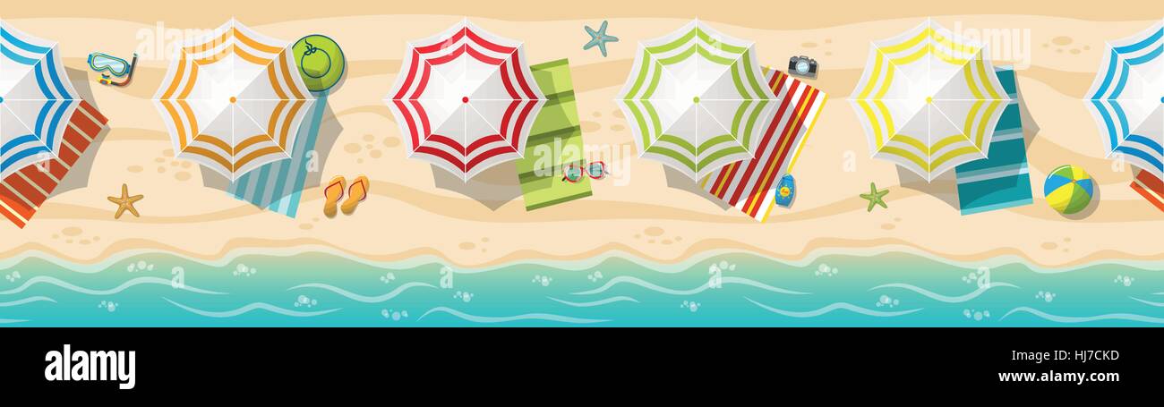 Panorama beach view Stock Vector Images - Alamy