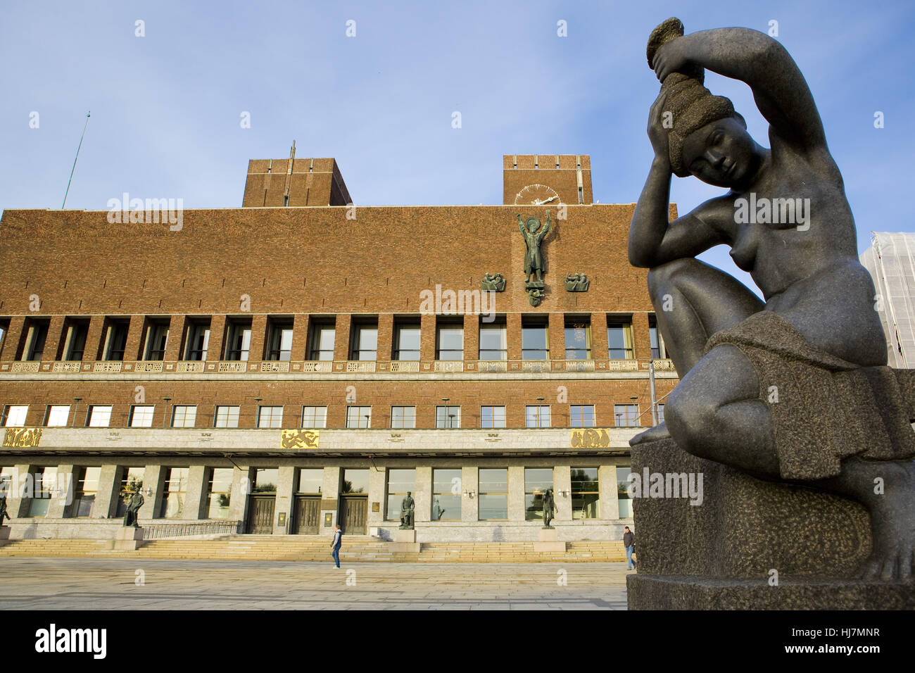 City Hall Statues Oslo Norway High Resolution Stock Photography and ...
