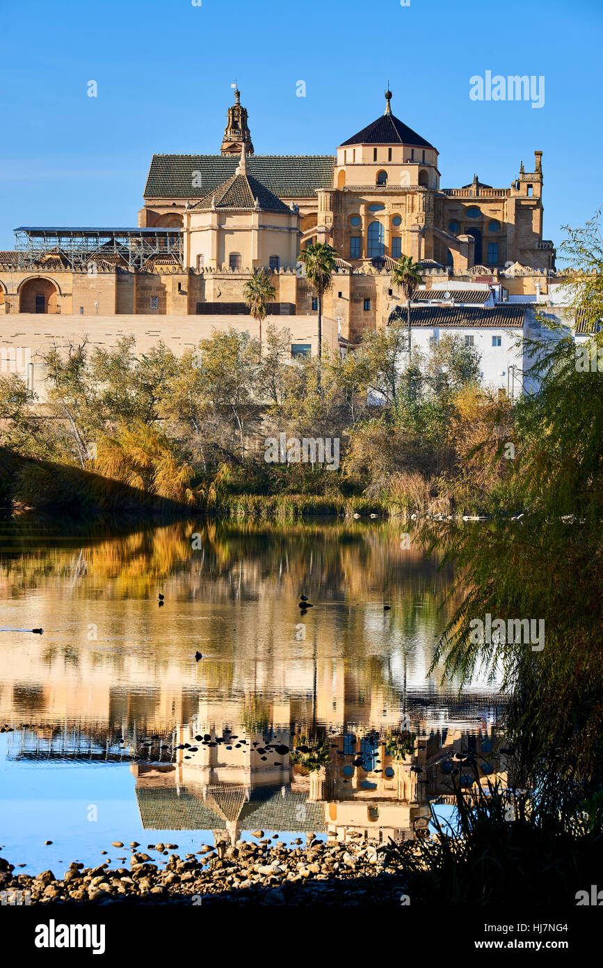 Cordoba Mosque, Guadalquivir River, Cordoba, Spain, Europe Stock Photo