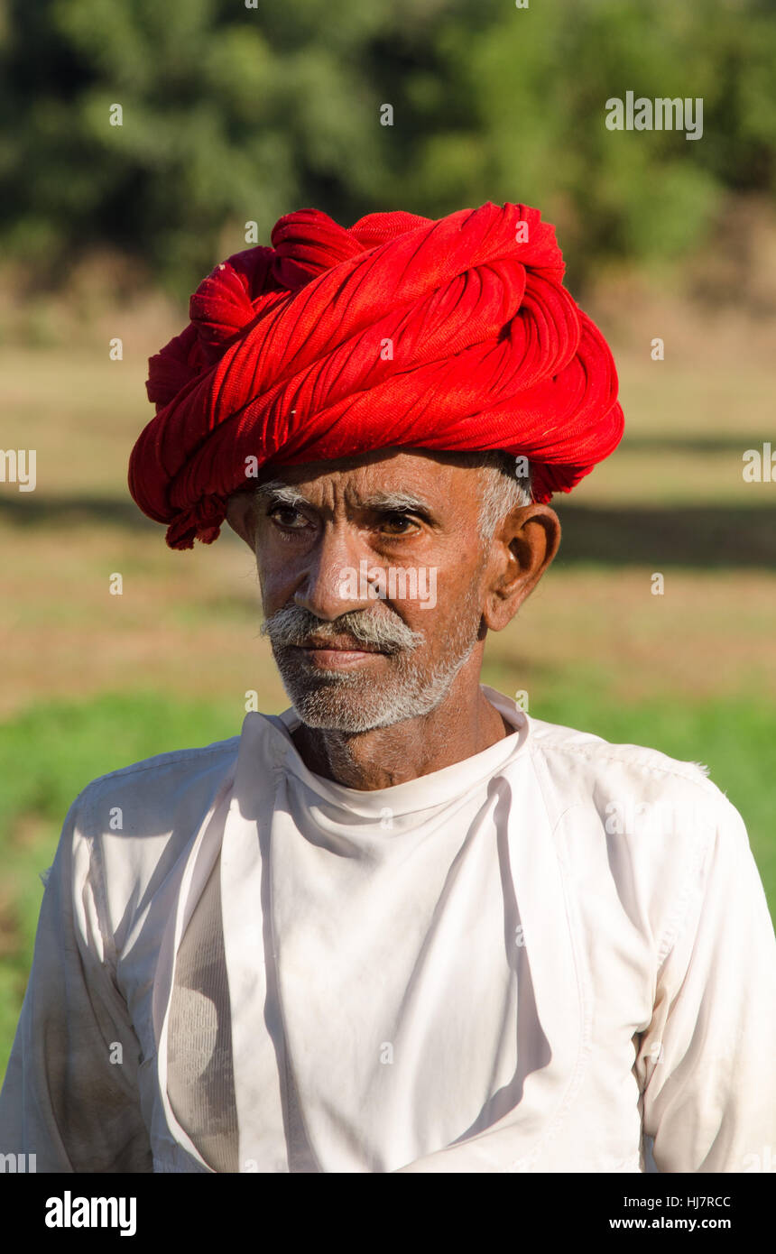 Indian farmer white turban in hi-res stock photography and images - Alamy