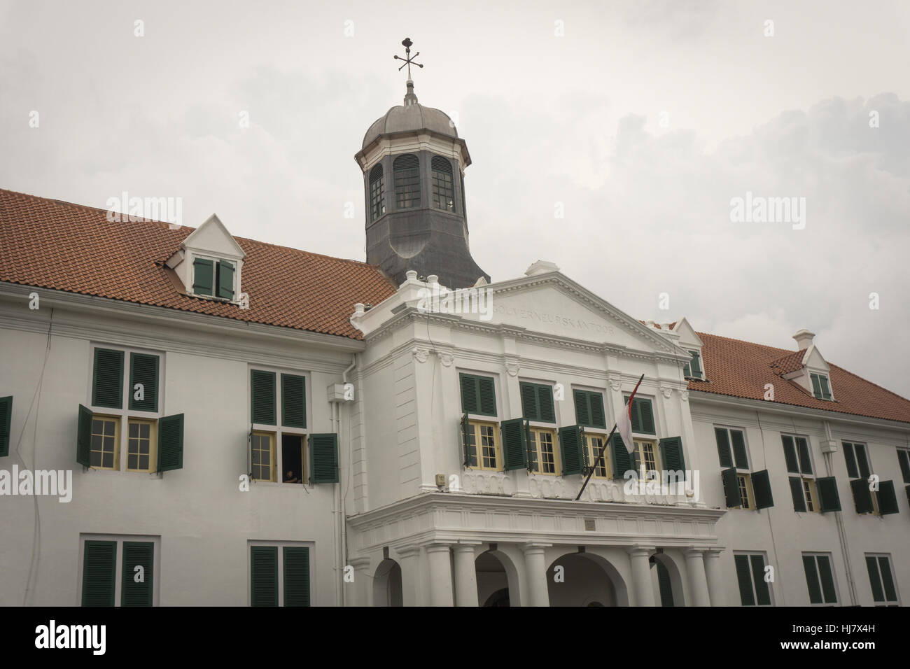 Kota Tua Museum Building as on of local heritage with cloudy sky