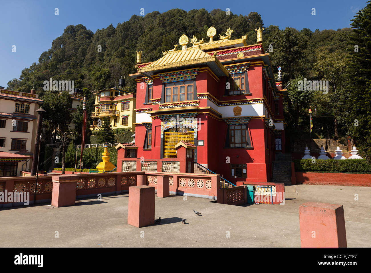 Triten Norbutse Bonpo Monastery, Kathmandu Nepal Bon religion Stock Photo