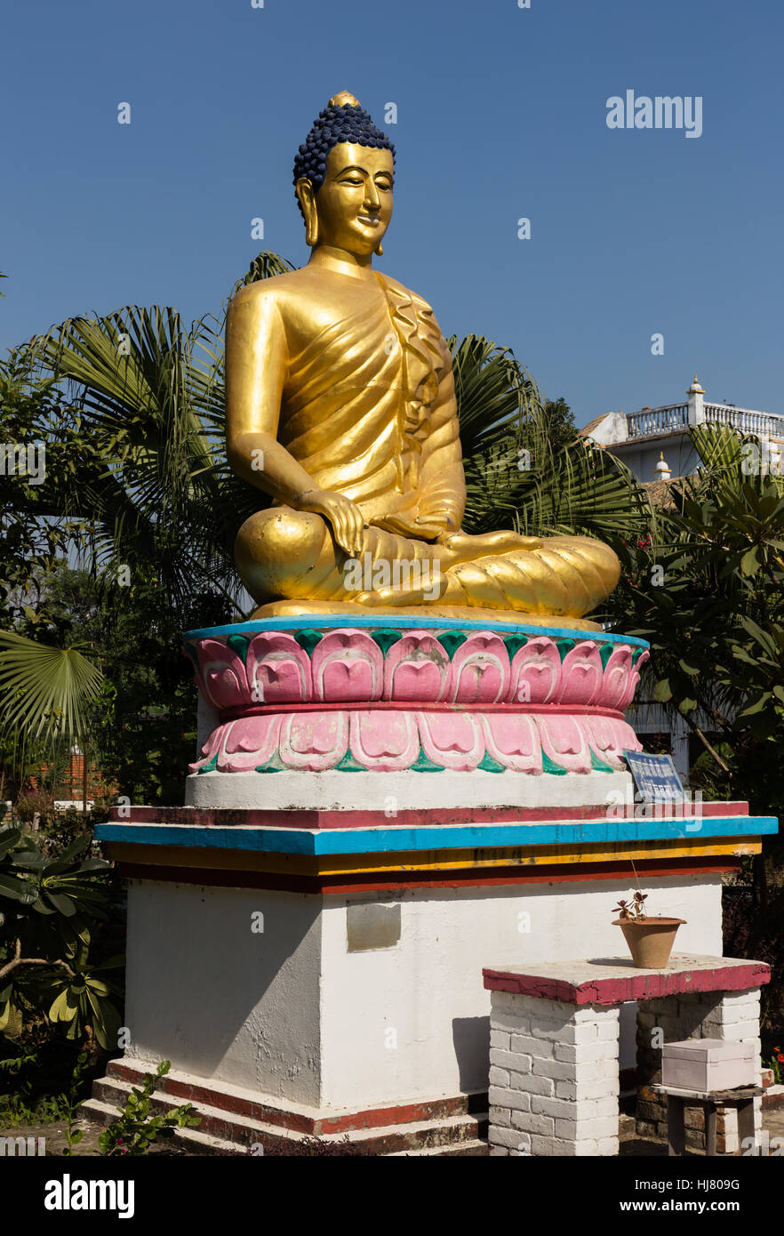 Gautami Nuns Temple, buddha statue, Lumbini Nepal Stock Photo Alamy