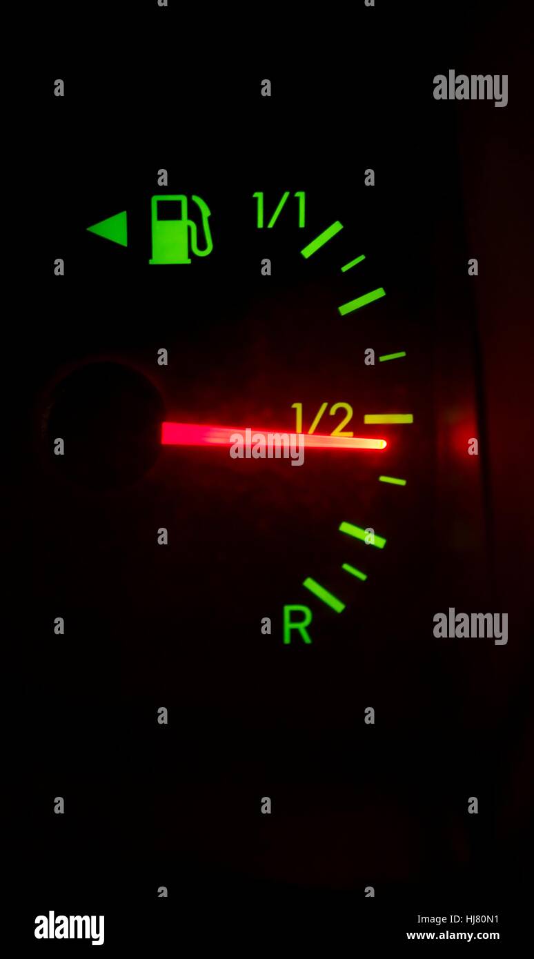 Car fuel gauge half full hires stock photography and images Alamy