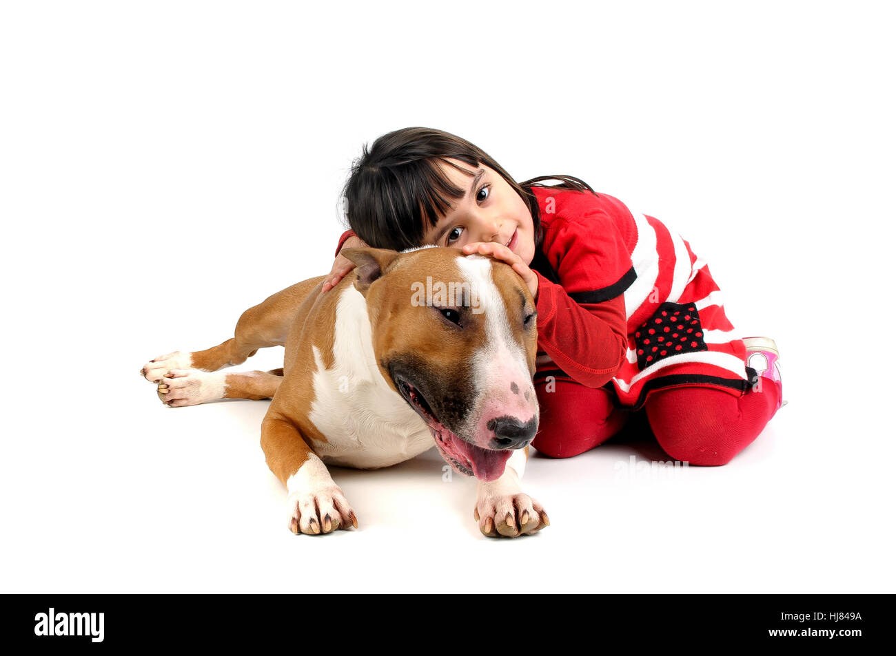 friendship, dog, canine, child, girl, girls, children, kids, friends, Stock Photo