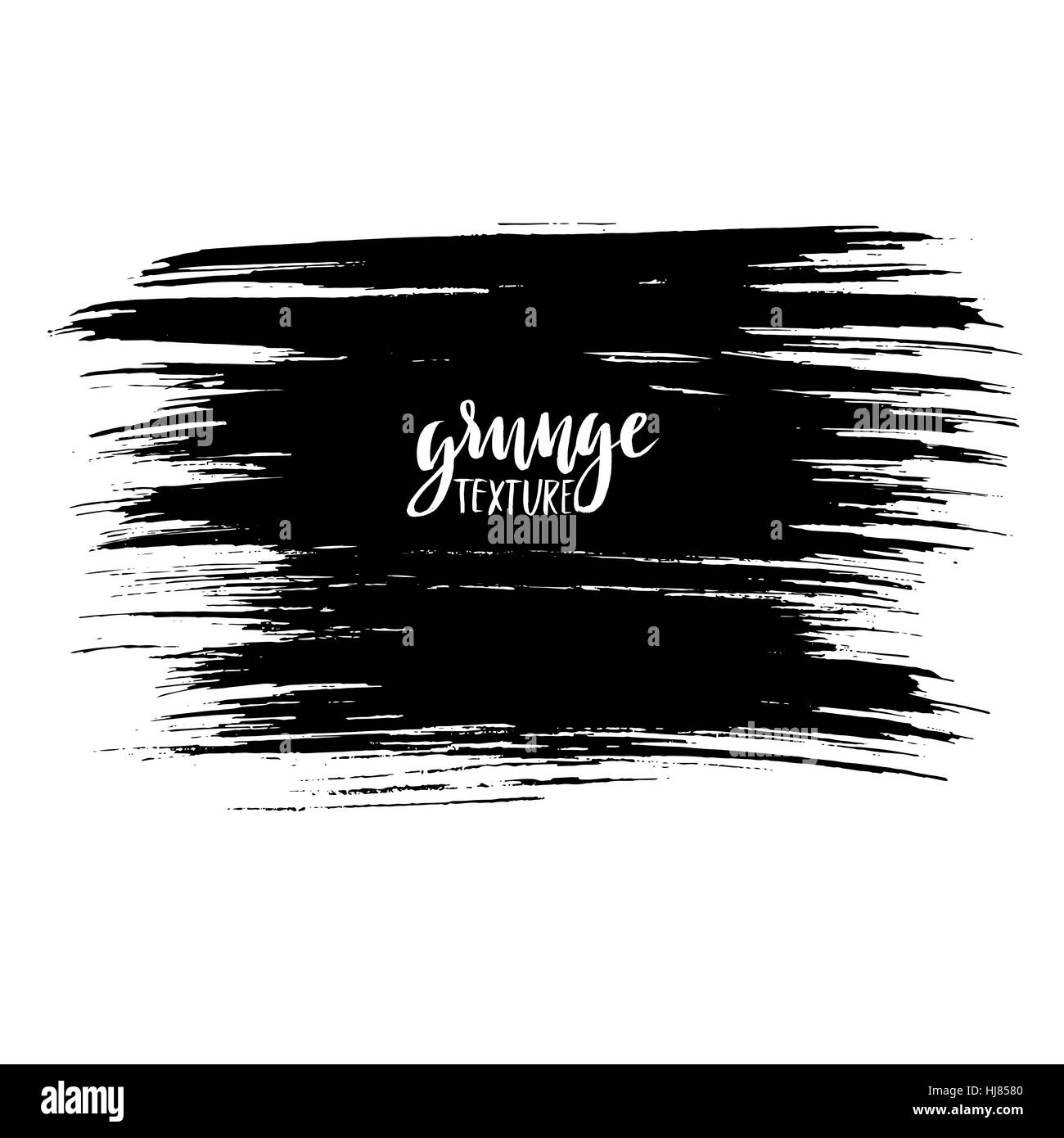 Black ink vector brush strokes isolated on white background. Vector ...