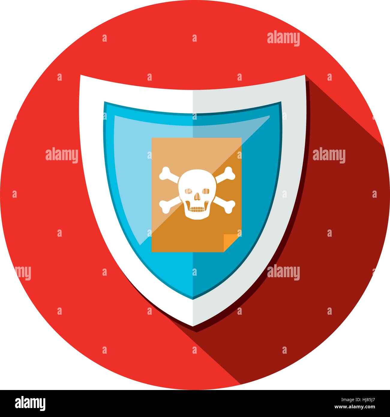 Skull on shield icon vector illustration graphic design Stock Vector ...