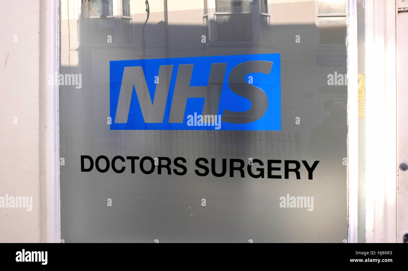 NHS Doctors Surgery in Brighton UK Stock Photo