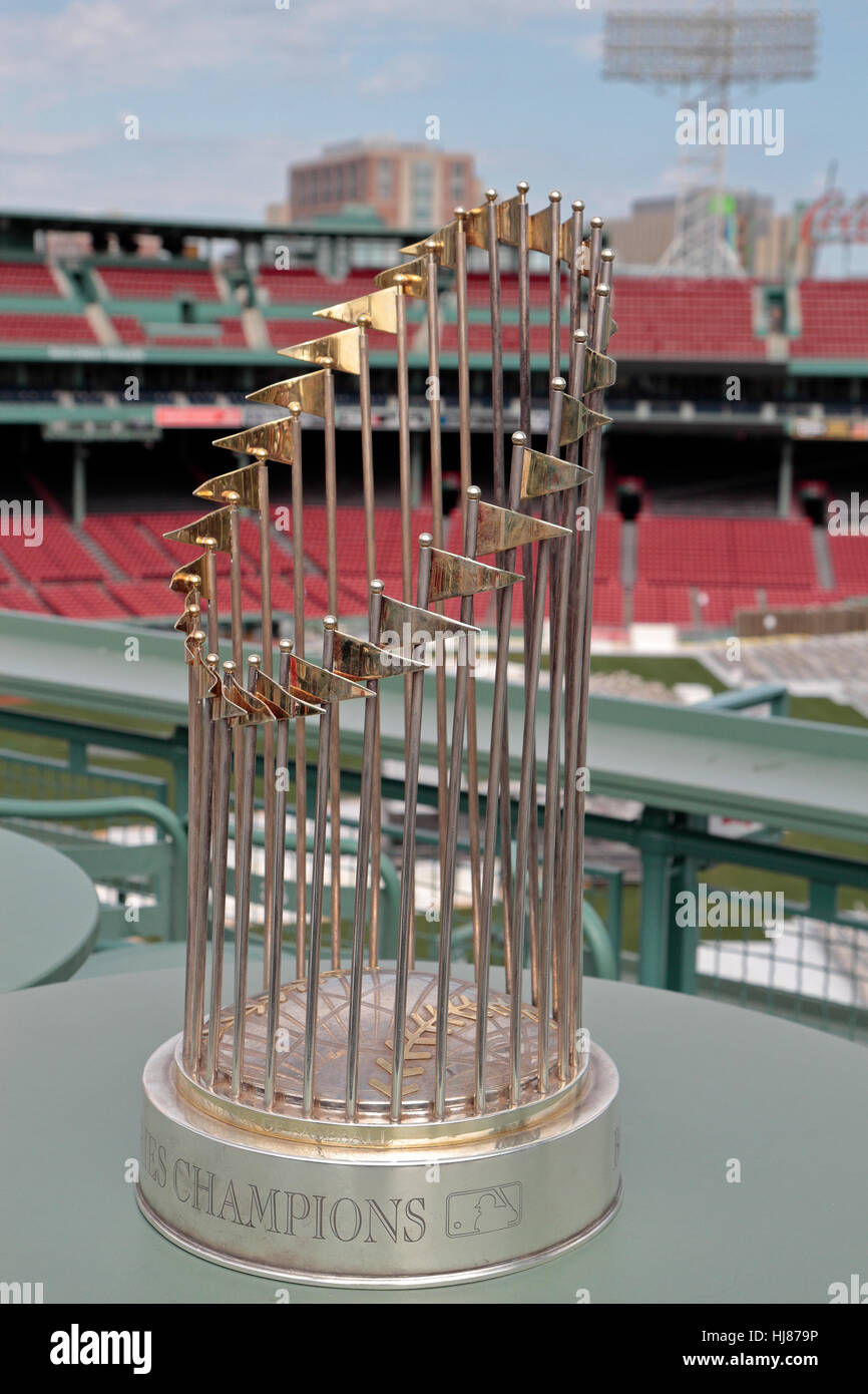 The Major League Baseball 2006 World Series trophy is on display as U.S.  President George W. Bush hosts the Champion St. Louis Cardinals in the East  Room of the White House on