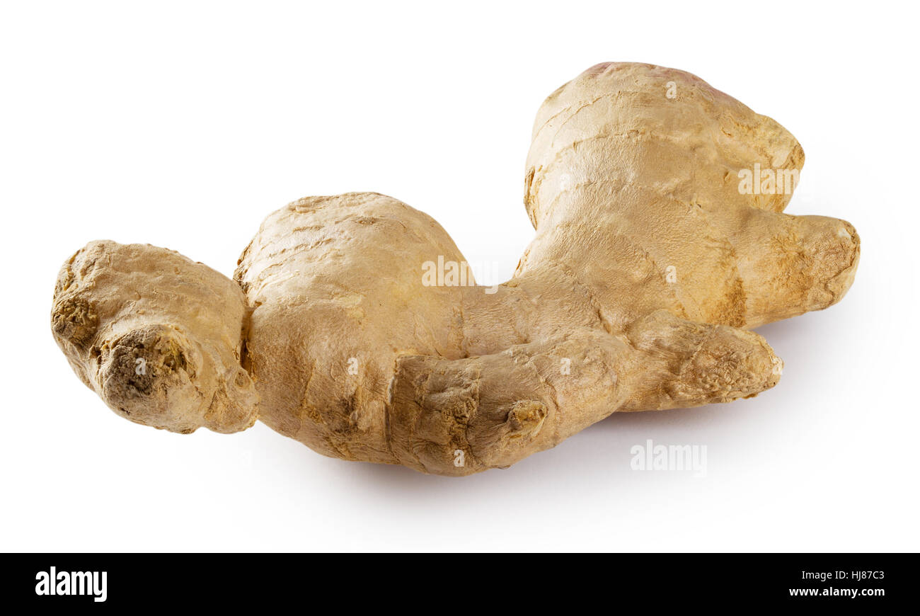 Ginger root isolated on white background Stock Photo