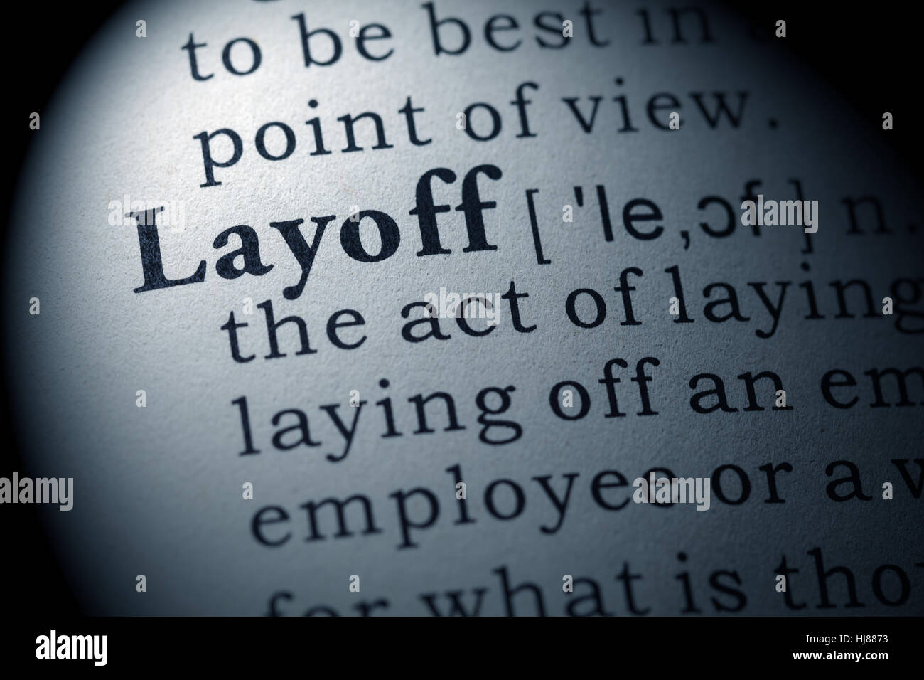 Fake Dictionary, Dictionary definition of the word layoff. including