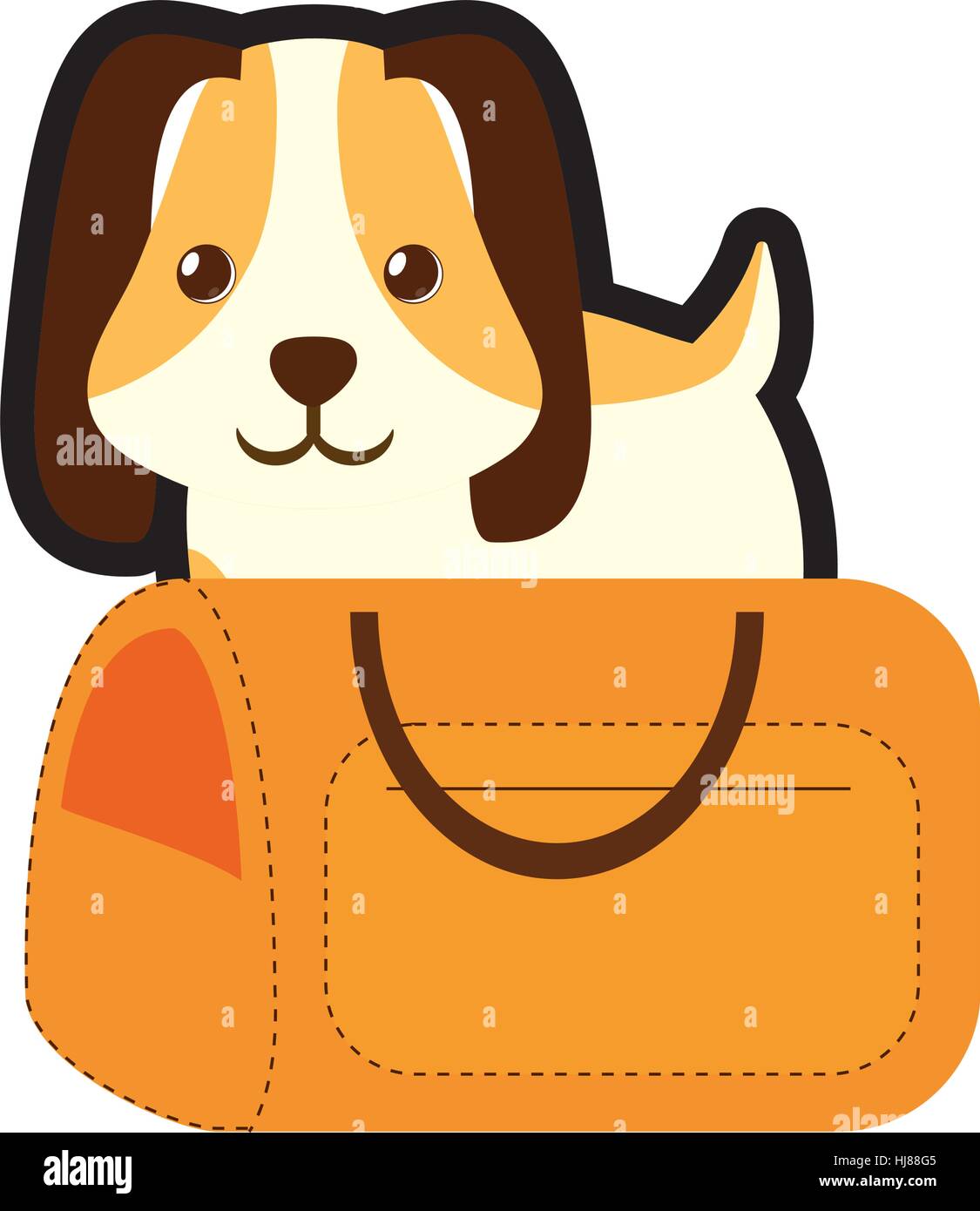puppy little pet domestic yellow pet carrier traveling vector