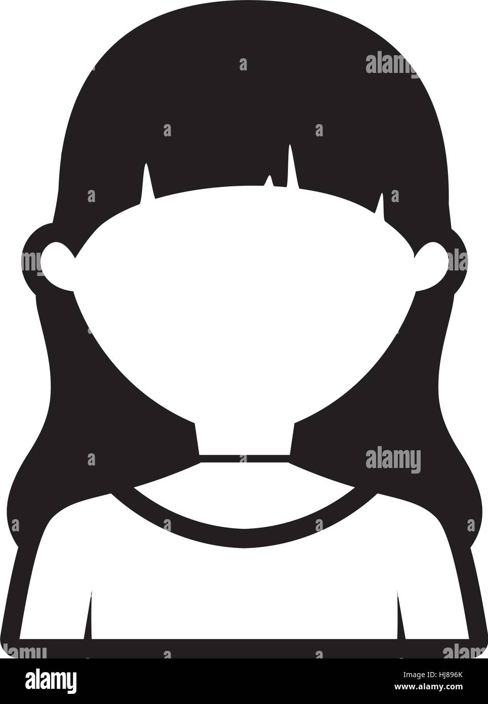 avatar woman profile online outline vector illustration eps 10 Stock ...