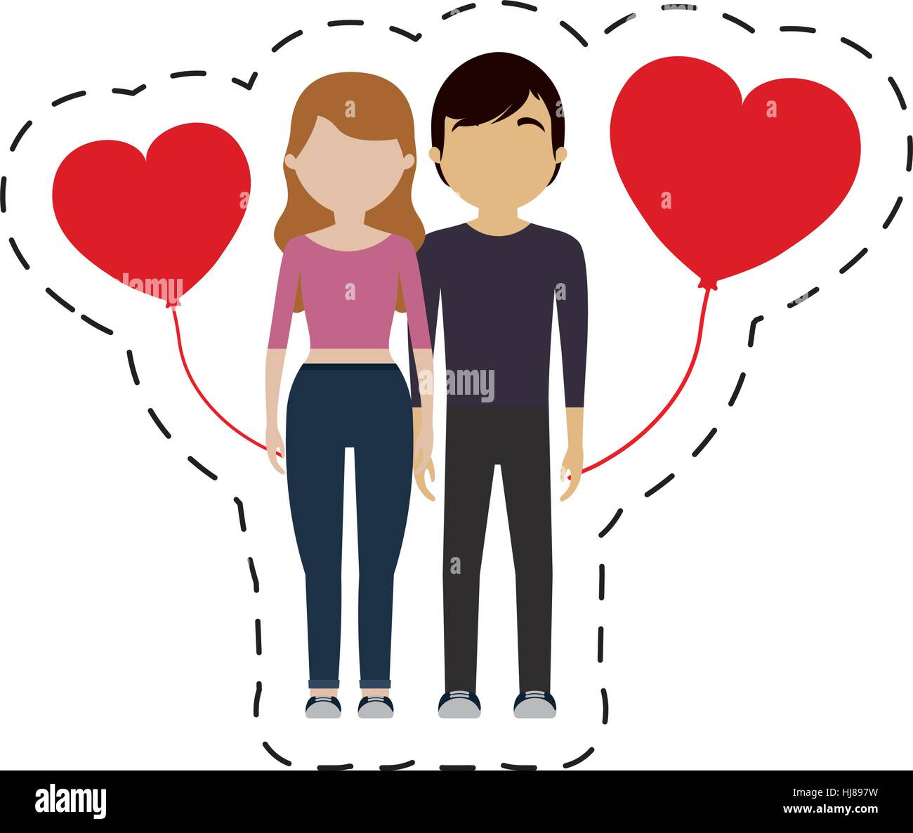 couple red hearts balloon vector illustration eps 10 Stock Vector Image ...