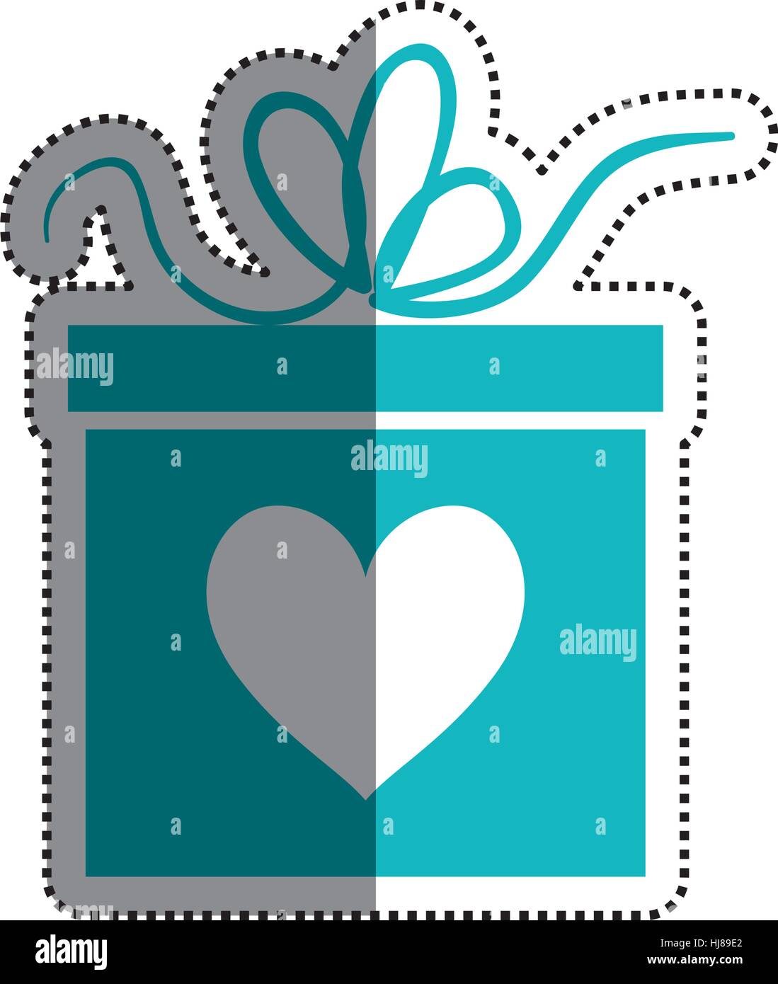 Romantic heart concept icon vector illustration graphic design Stock