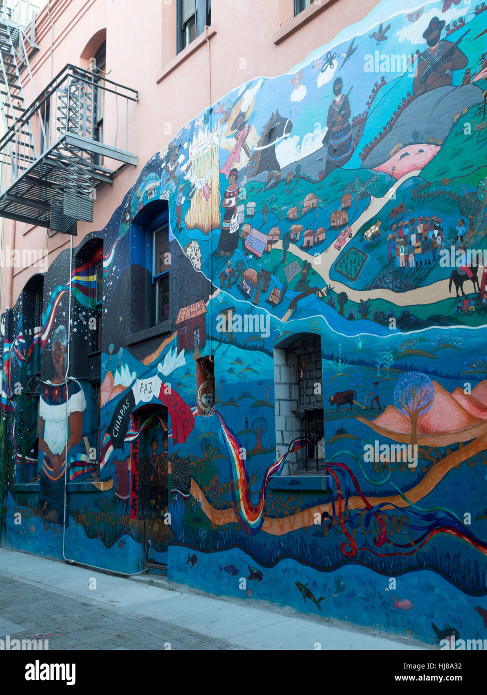 San Francisco Chinatown murals Stock Photo Alamy