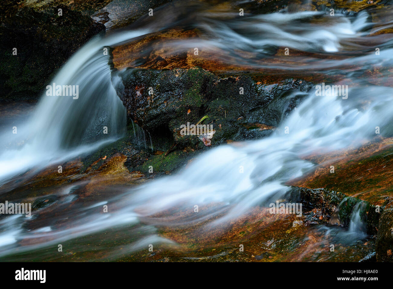 Steinerne Renne waterfall, natural monument, valley section of Holtemme ...