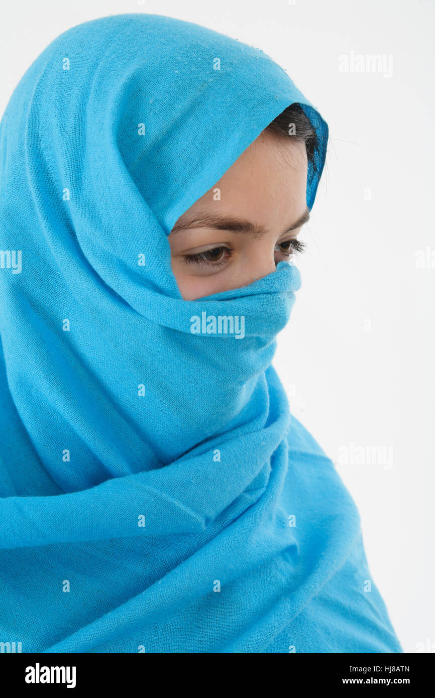Woman disguised Stock Photo