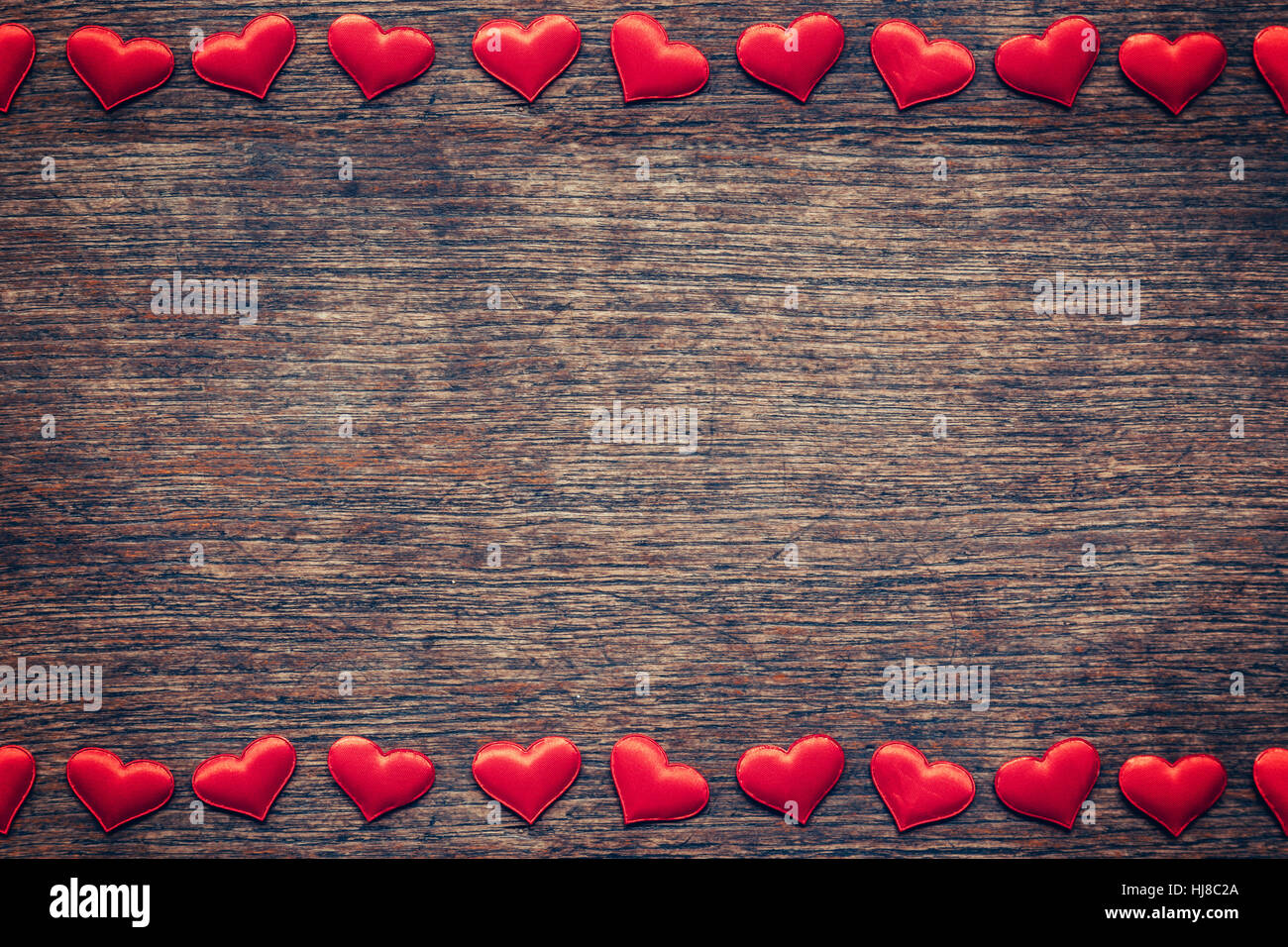 Red heart on wood background with space for Valentine Day Stock Photo ...