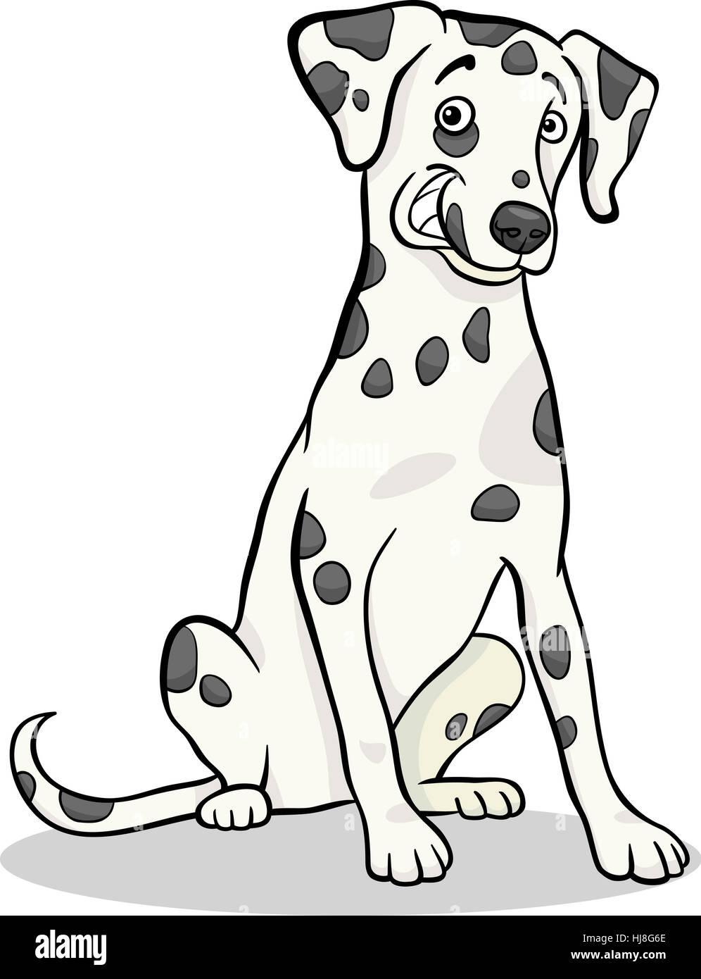 How To Draw A Cartoon Dalmatian Puppy 
