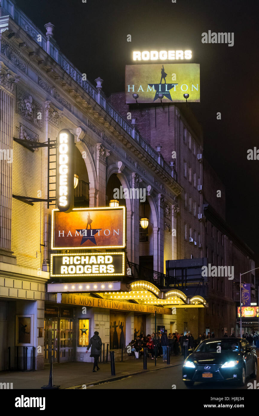 Hamilton, An American Musical, At The Richard Rodgers Theatre In New 