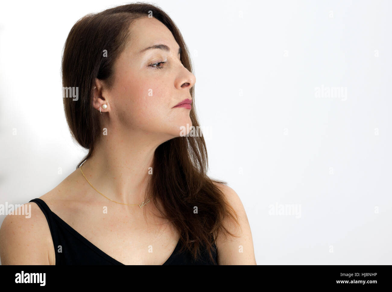 Woman Apathetic and Indifferent Stock Photo