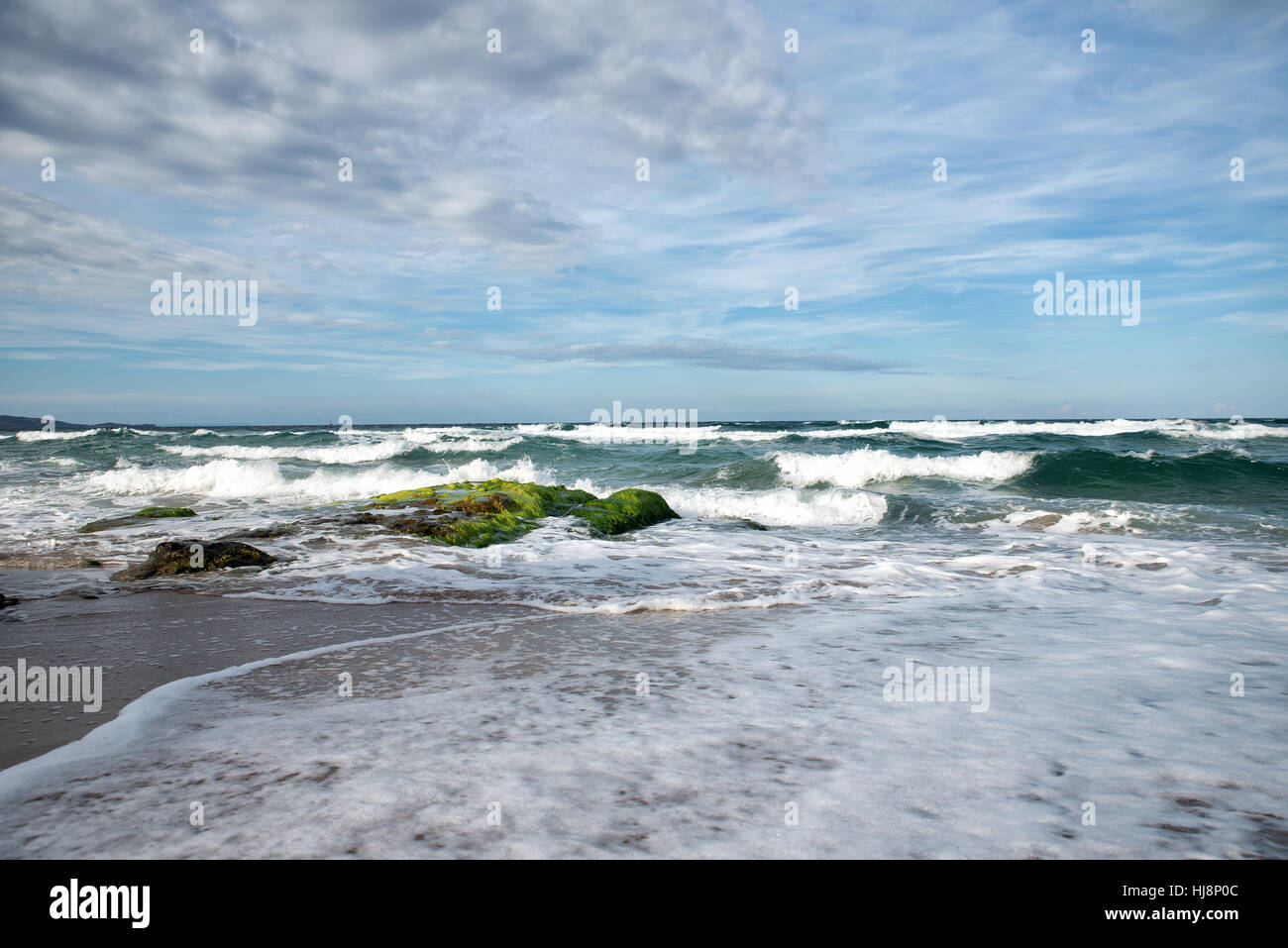 Beach and ocean, Bulgaria Stock Photo