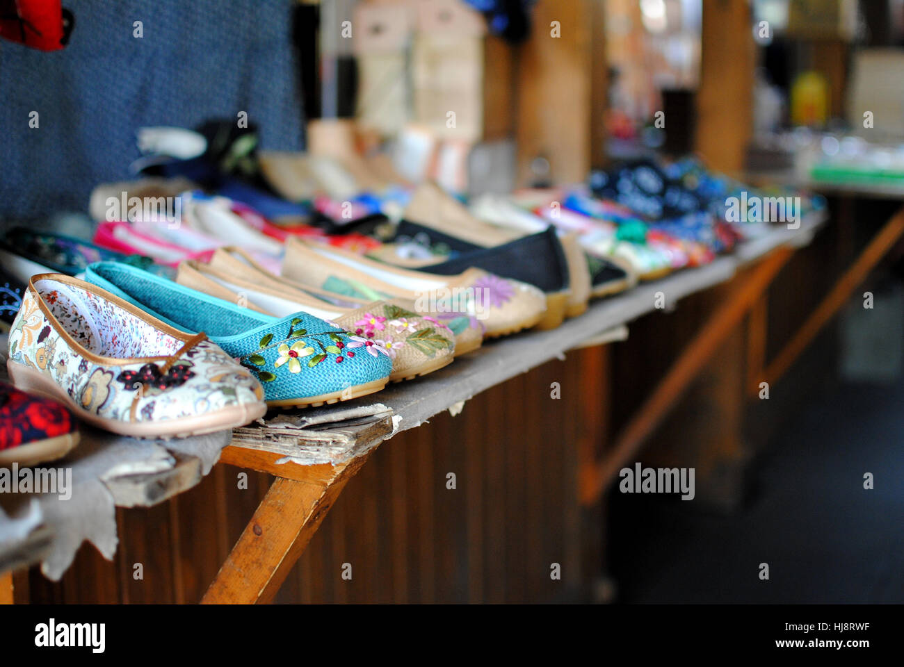 Shoes in a market, Hanoi, Vietnam Stock Photo Alamy