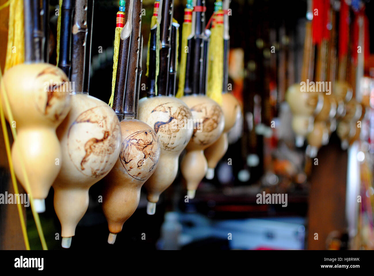Gourds hanging in a market, Bodrum, Turkey Stock Photo Alamy
