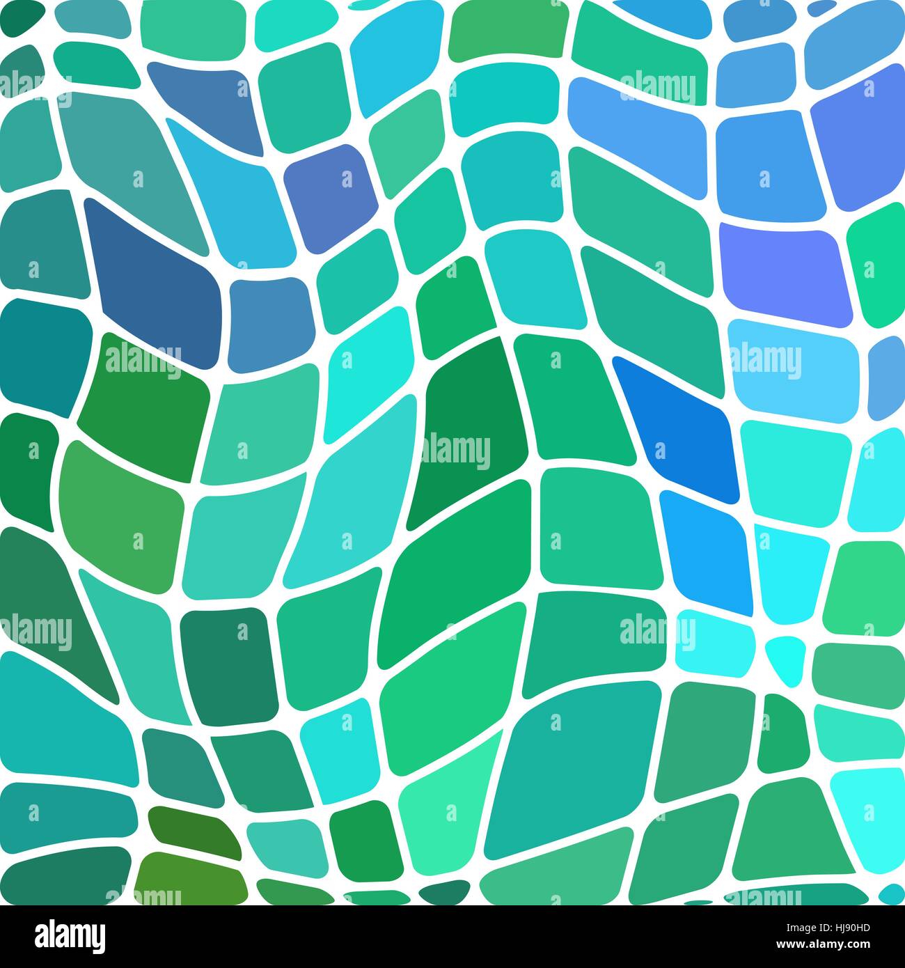 abstract vector stained-glass mosaic background - green and blue Stock ...