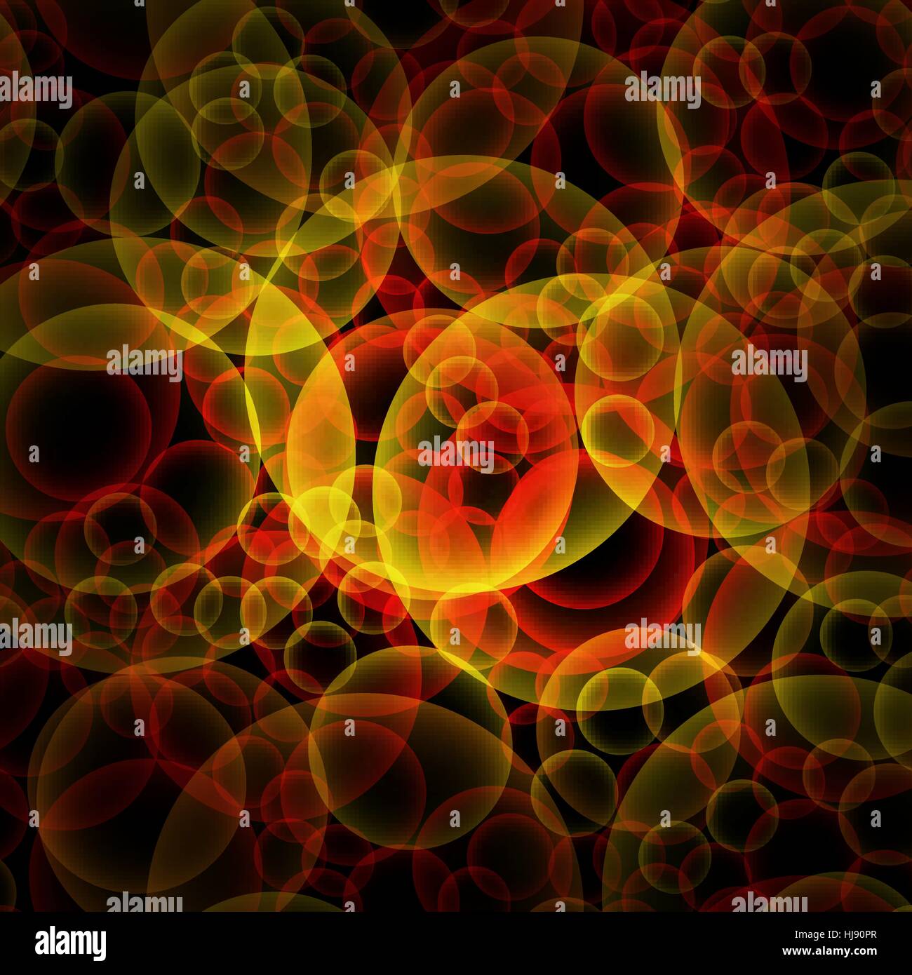 abstract vector glowing background with bright circles - red and yellow ...