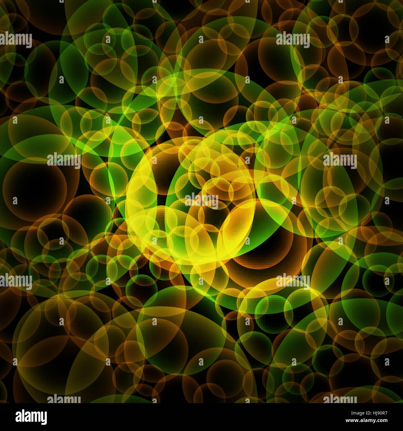 abstract vector glowing background with bright circles - yellow and ...