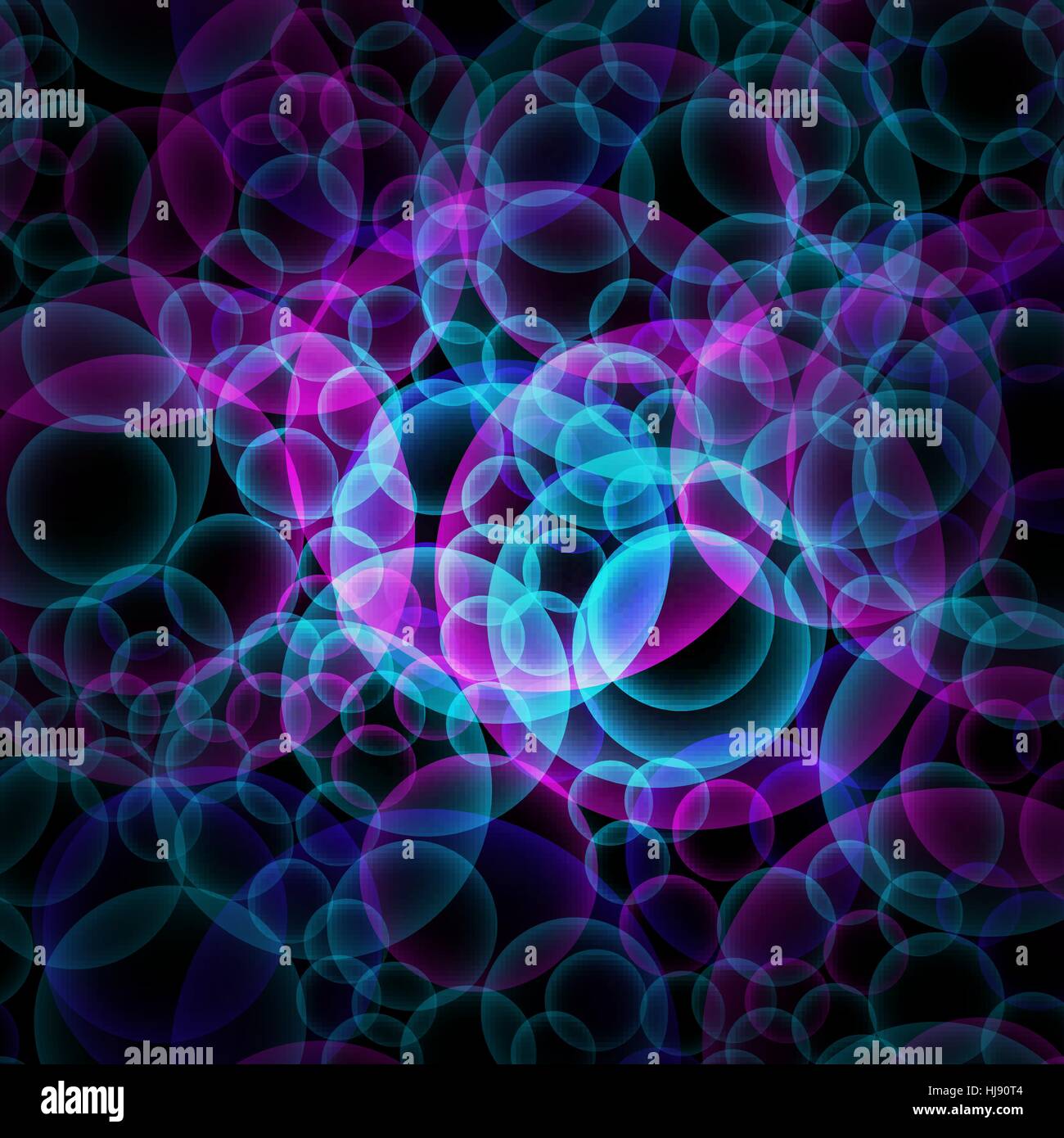 abstract vector glowing background with bright circles - blue and ...