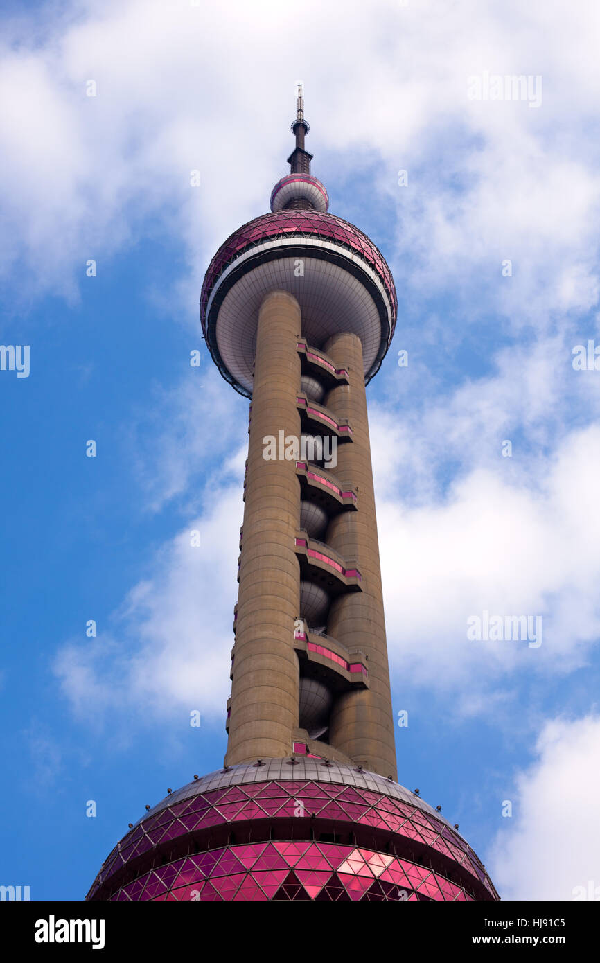 pearl tower in shanghai Stock Photo