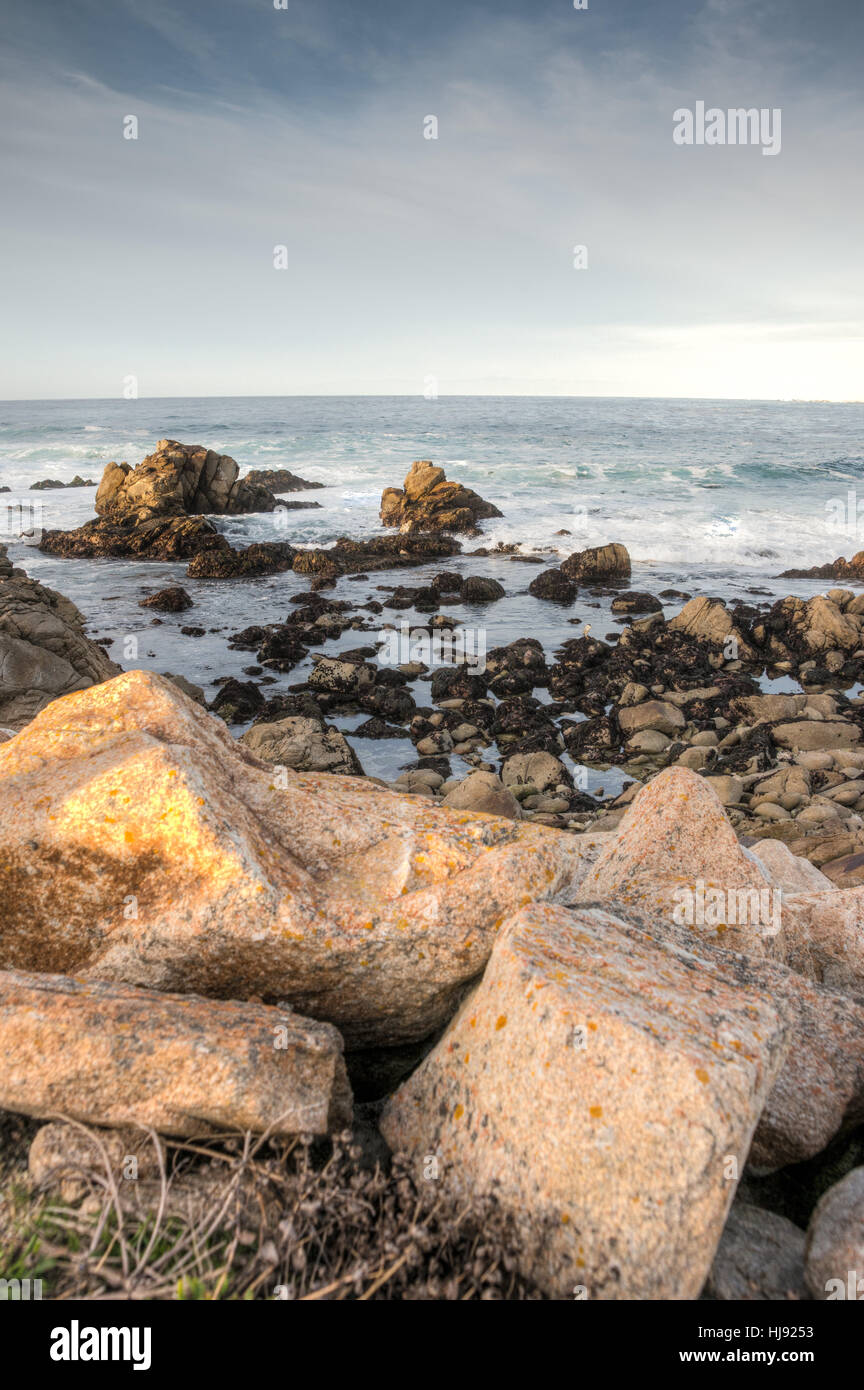 beach, seaside, the beach, seashore, waves, california, rocky, rocks ...