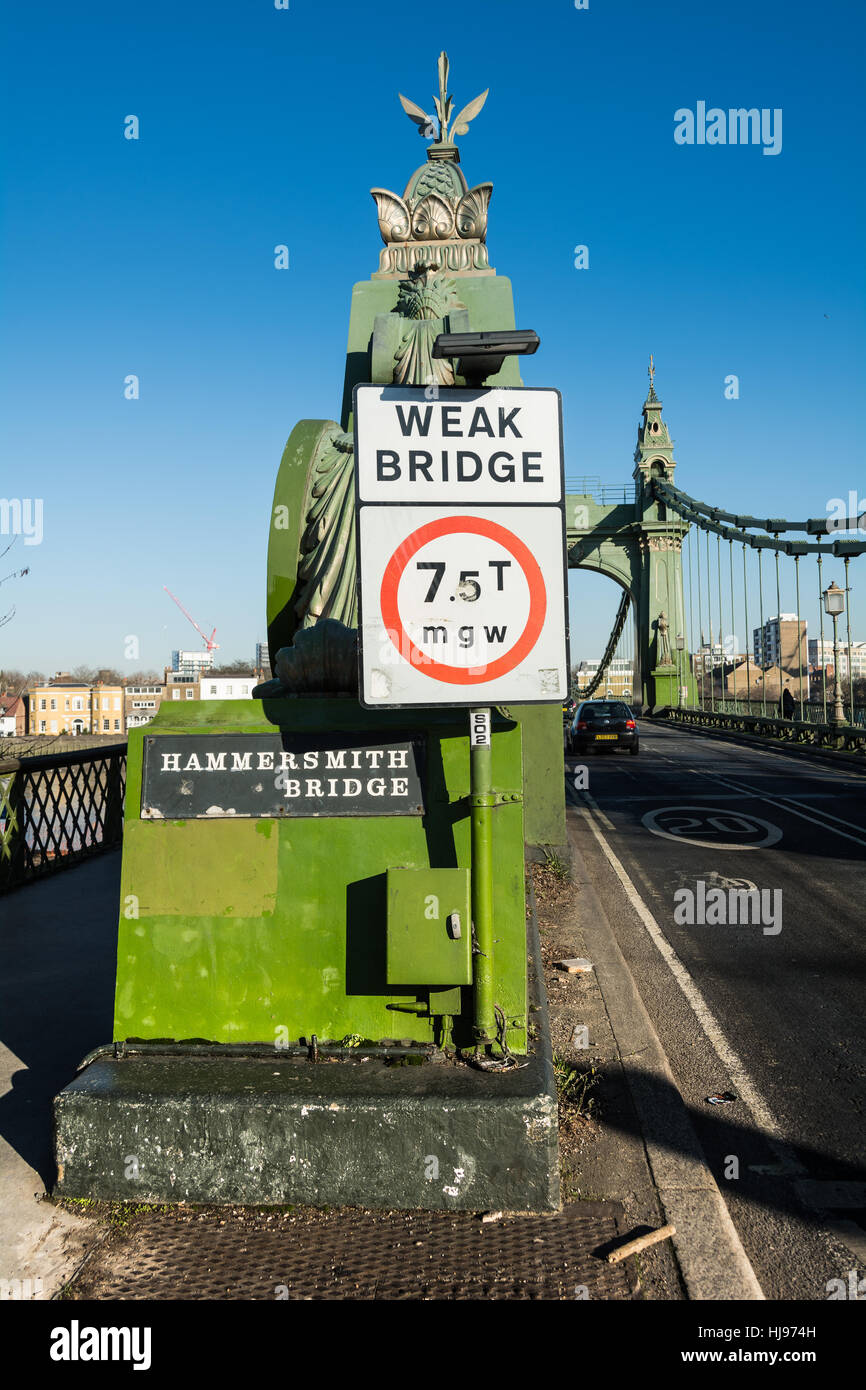 Hammersmith Bridge in west London, England, UK Stock Photo Alamy