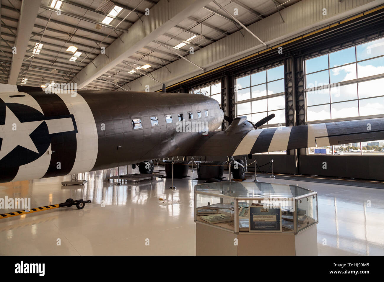 Santa Ana, CA, USA - January 21, 2017: Douglas C-47 airplane called Dakota but now christened Willa Dean displayed at the Lyon A Stock Photo