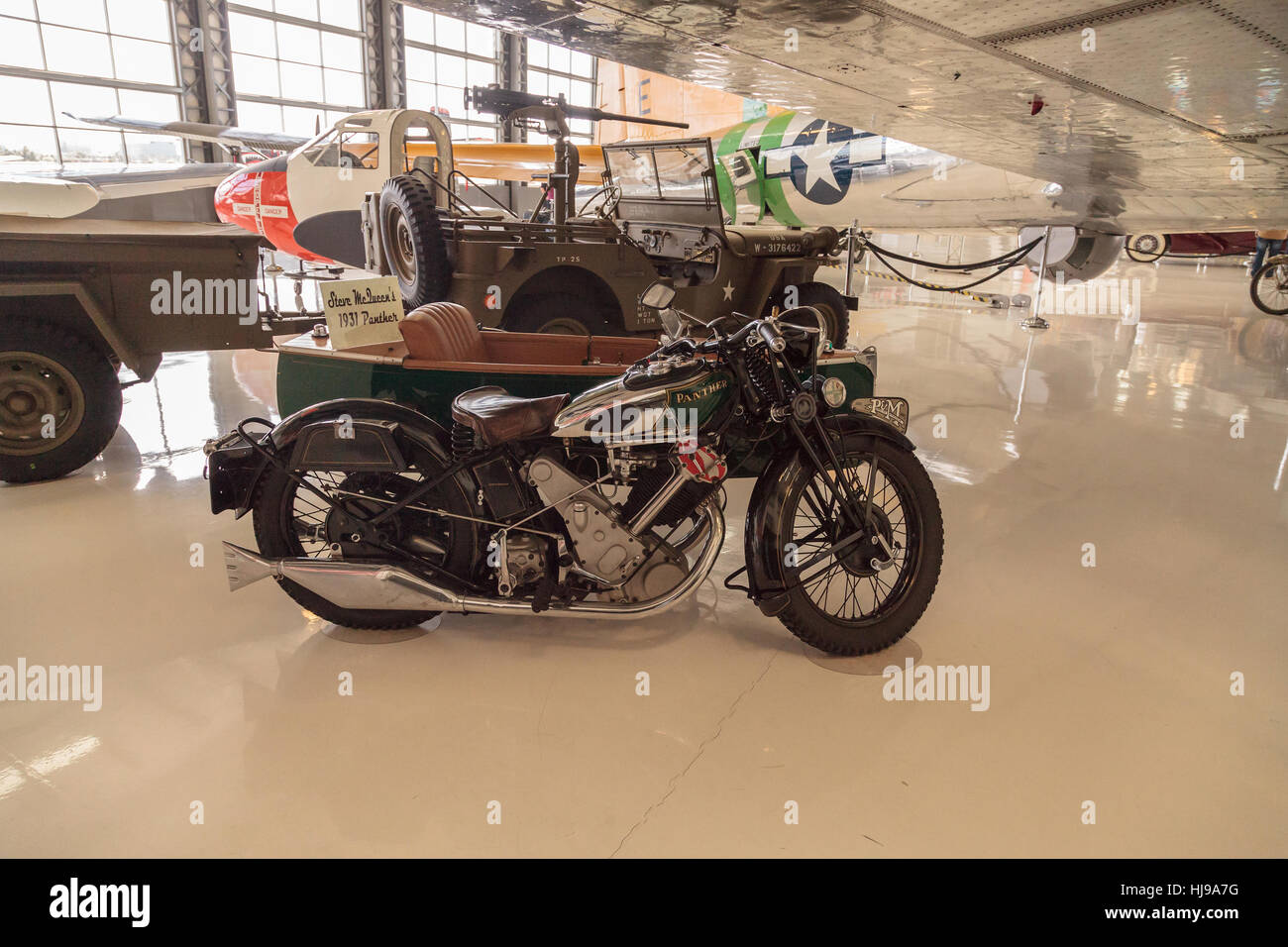 panther motorcycle and sidecar