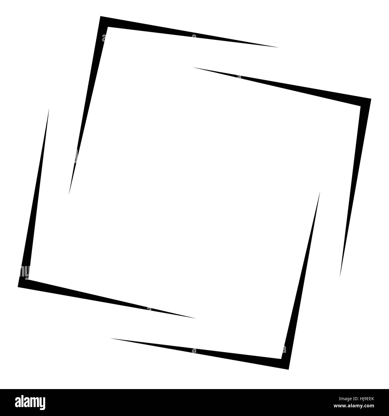 Square frame - border element isolated on white Stock Vector Image ...