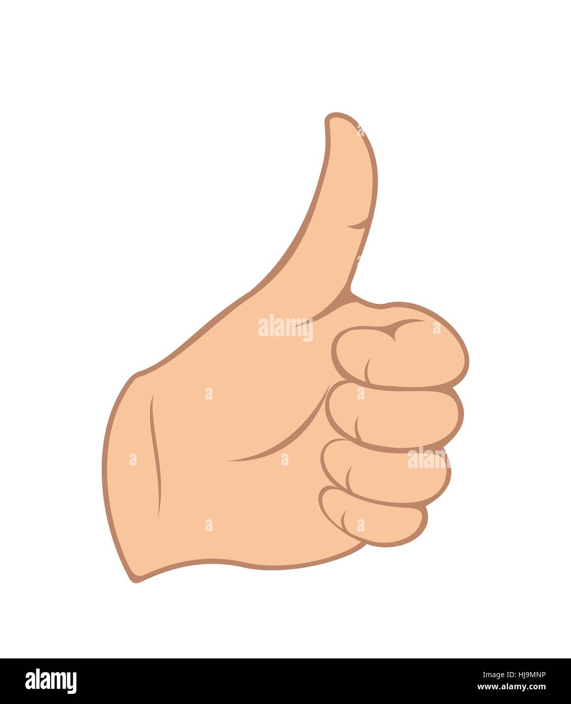 Illustration hand gesture with thumb up isolated on white Stock Photo ...