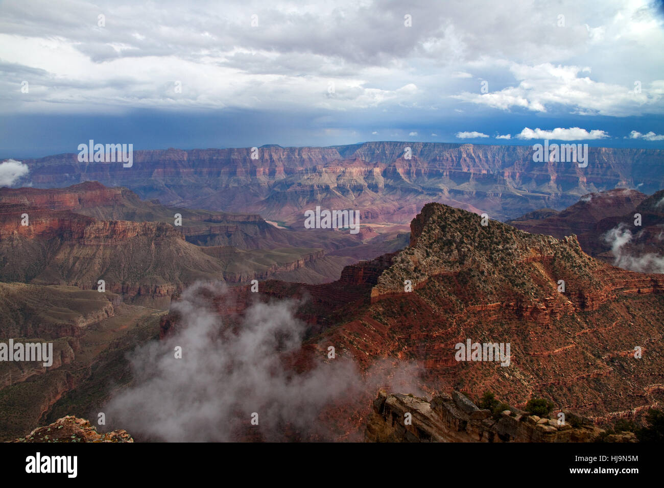 ravine, arizona, natural wonder, thunderclouds, blue, big, large ...